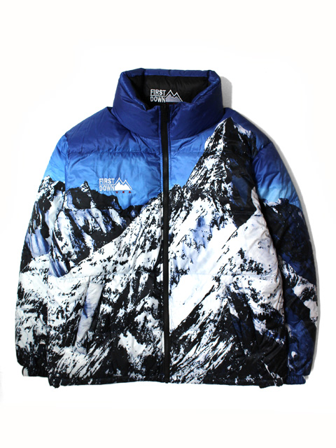 FIRST DOWN　POLY SNOW MOUNTAIN REVERSIBLE DOWN JACKET