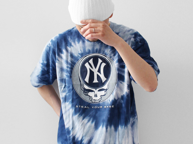 MLB New York Yankees GD Steal Your Base Navy Athletic T-Shirt Tee Liquid  Blue