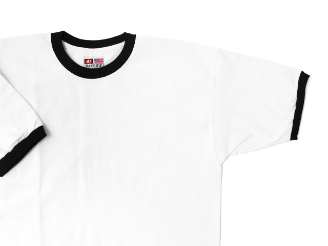 BAYSIDE MADE IN USA 6.1 OZ UNISEX RINGER CREW