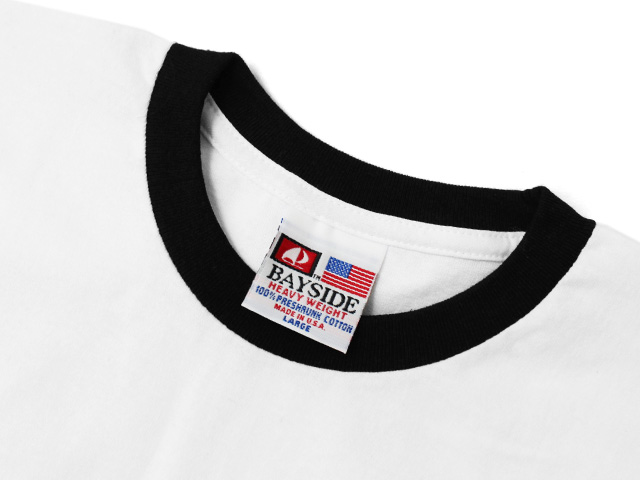 BAYSIDE MADE IN USA 6.1 OZ UNISEX RINGER CREW