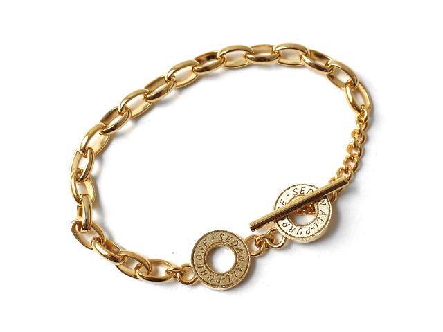 SEDAN ALL-PURPOSE Oval Link Chain Bracelet -Medium-
